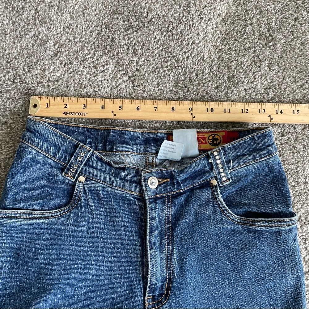 Lawman Jeans Womens Size 5 (27x32) Superior Slim Fit Bare Back Rhinestones Denim - Picture 7 of 14